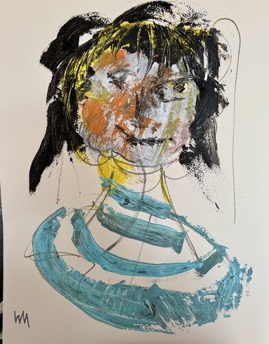 Décoiffé I by Karen Amsallem, Work on Paper for Sale on Singulart