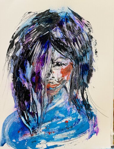 Décoiffé VI by Karen Amsallem, Work on Paper for Sale on Singulart
