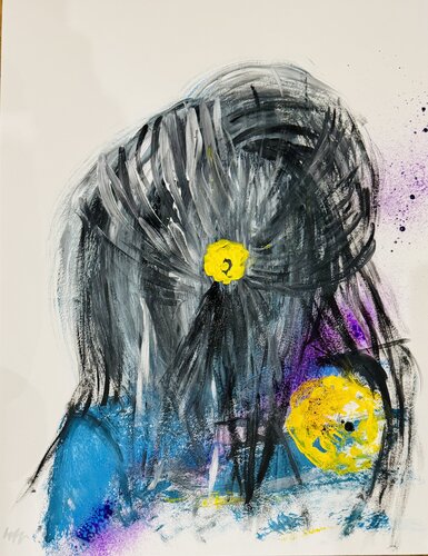 Décoiffé IX par Karen Amsallem, Œuvre sur papier en vente sur Singulart
