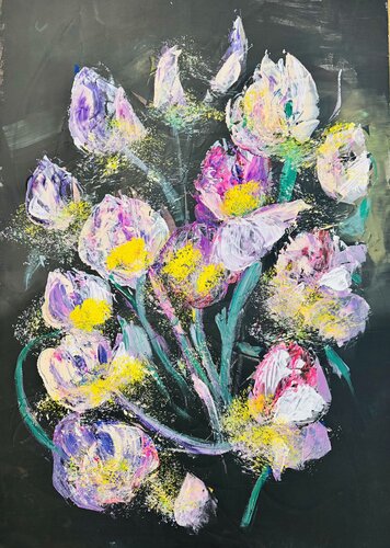 Composition théâtrale by Karen Amsallem, Painting for Sale on Singulart