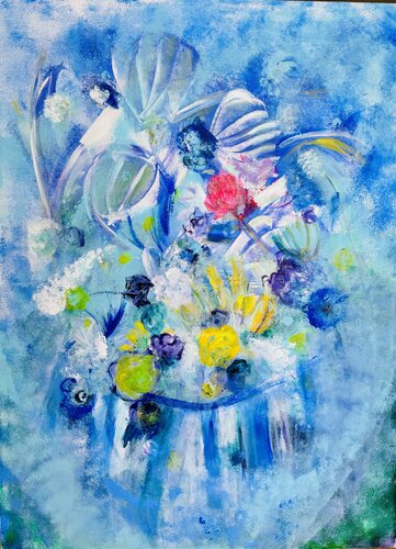 Chorégraphie d’azur par Karen Amsallem, Peinture en vente sur Singulart