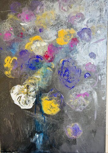 Chorégraphie florale V by Karen Amsallem, Painting for Sale on Singulart