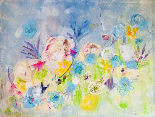 Chorégraphie florale VII par Karen Amsallem, Peinture en vente sur Singulart