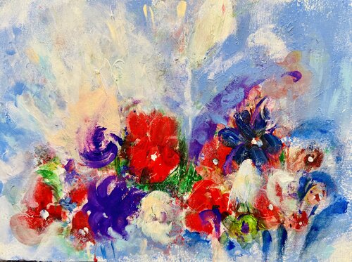 Chorégraphie florale IX by Karen Amsallem, Painting for Sale on Singulart