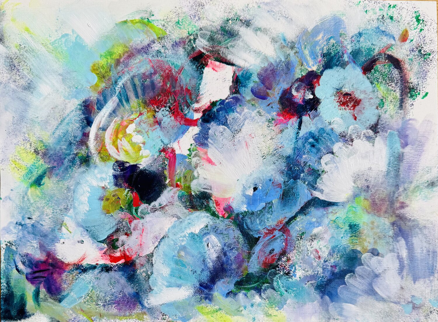 Chorégraphie florale II Karen Amsallem Originalgemälde zu verkaufen