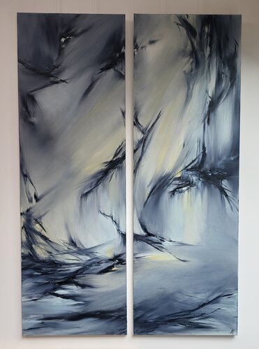 PROFONDEURS IX - DIPTYQUE von Véronique Léon-Marois, Malerei kaufen auf Singulart