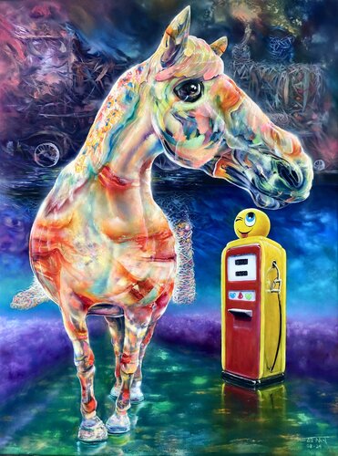 Original Painting Oil on Canvas Surreal Cuban Art By Alain Donate di ALAIN Donate Hernandez, Pittura in vendita su Singulart