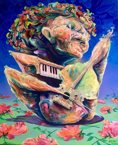 Original Painting Oil on Canvas Surreal Cuban Art By Alain Donate Contemporary art di ALAIN Donate Hernandez, Pittura in vendita su Singulart