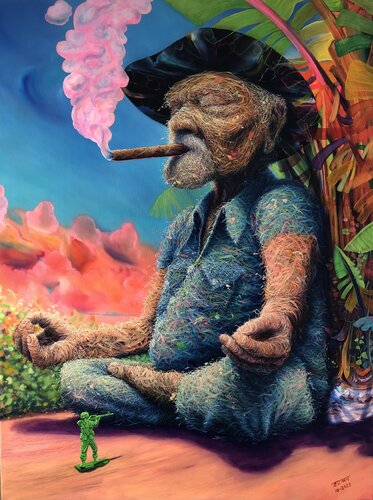 Original Painting Oil on Canvas Surreal Cuban Art By Alain Donate di ALAIN Donate Hernandez, Pittura in vendita su Singulart