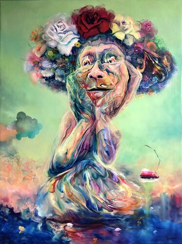 Original Painting Oil on Canvas Surreal Cuban Art By Alain Donate di ALAIN Donate Hernandez, Pittura in vendita su Singulart