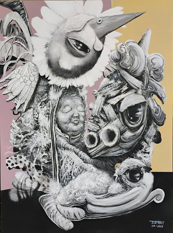 Original Painting acrylic on Canvas Surreal Cuban Art By Alain Donate contemporary art ALAIN Donate Hernandez