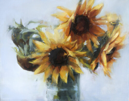 Sonnenblumen di Eliza Mayer, Pittura in vendita su Singulart