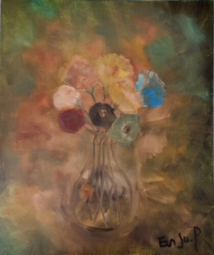 The flower in vase 3 van yinzhu Piao, Schilderij te koop op Singulart
