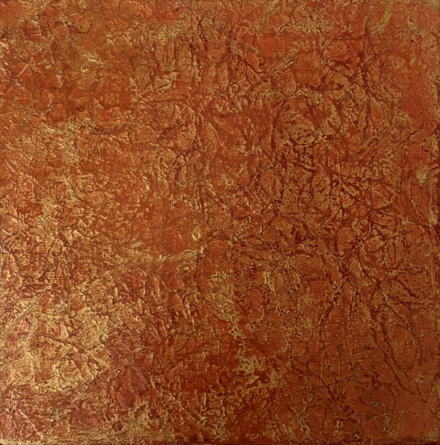 Scene -  Orange GOLD -1(Inner Landscapes series) Miho Umemura Originalgemälde zu verkaufen