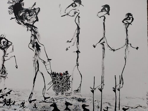 L'eau commence à monter by FRANCIS GERMAIN, Work on Paper for Sale on Singulart
