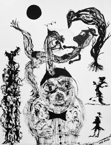 Les déjantés de la lune by FRANCIS GERMAIN, Work on Paper for Sale on Singulart