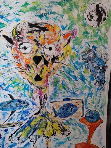 chat perché di FRANCIS GERMAIN, Opera su carta in vendita su Singulart