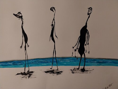 On rentre by FRANCIS GERMAIN, Work on Paper for Sale on Singulart