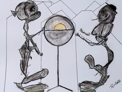 Histoire de la création du Bitcoin by FRANCIS GERMAIN, 소묘 for Sale on Singulart