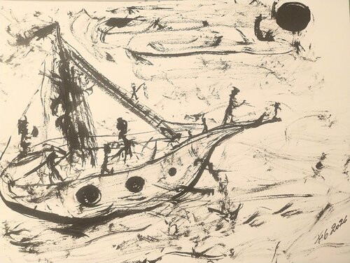 L'envie de partir by FRANCIS GERMAIN, 소묘 for Sale on Singulart