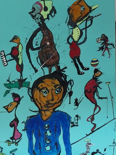 Musicalement vôtre von FRANCIS GERMAIN, Werk auf Papier kaufen auf Singulart