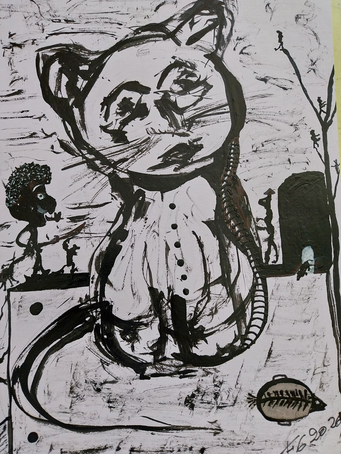 A bon chat bon rat FRANCIS GERMAIN Work on Paper for sale