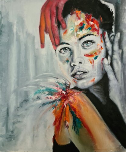 Luci ed astrazioni di città van daniela volpi, Schilderij te koop op Singulart