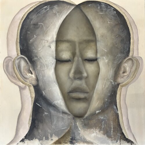 "tra due volti" by daniela volpi, Painting for Sale on Singulart