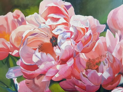 Pionie van Cristina Severin, Schilderij te koop op Singulart