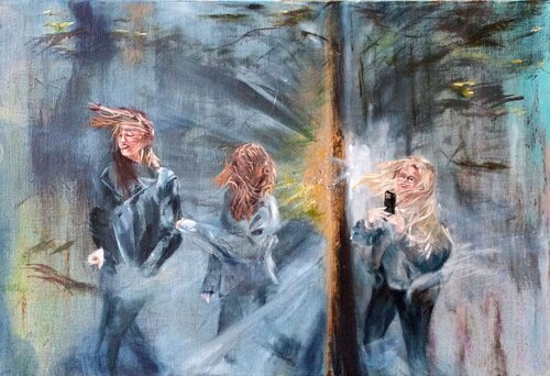 Storm-Kissed Documentarian by Eniko Toth, 油畫 for Sale on Singulart