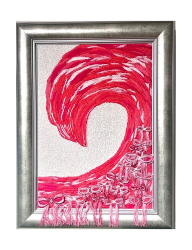 The Pink Wave von YU GYA, Textil kaufen auf Singulart