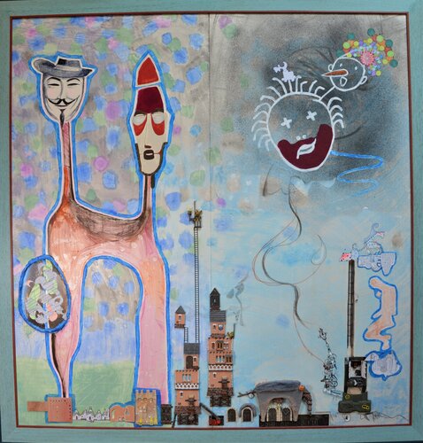 Pinocchio's town par Pier Forlano, Peinture en vente sur Singulart