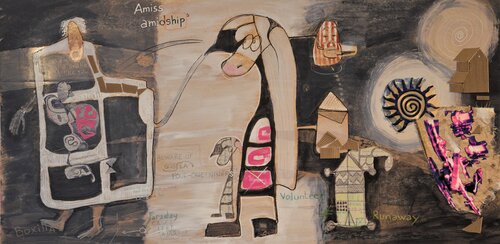 Two black women, one snake Pier Forlano