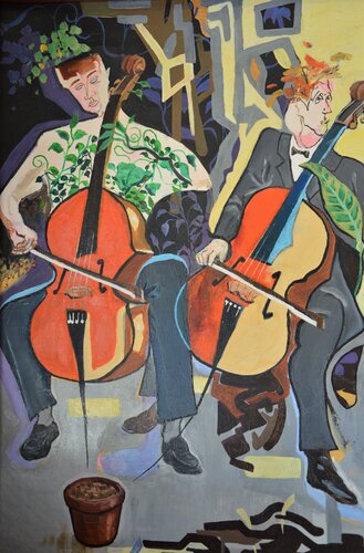 The musical record di Pier Forlano, Pittura in vendita su Singulart