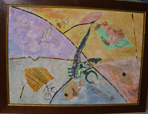 Snake woman shedding her skin de Pier Forlano, Pintura a la venta en Singulart