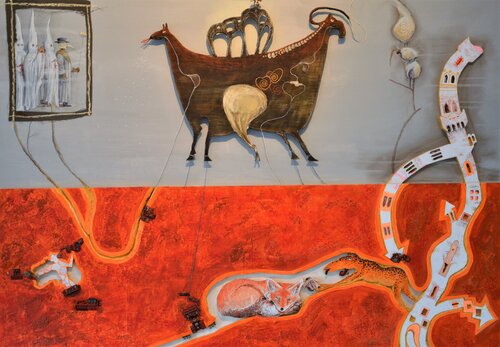 the fox and the parachutist - print 45x60 cm par Pier Forlano, Édition en vente sur Singulart