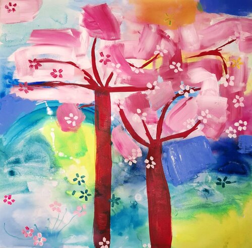 "Niji no Kioku" (Memorie dell’arcobaleno) de Ariadna Novicov, Pintura a la venta en Singulart