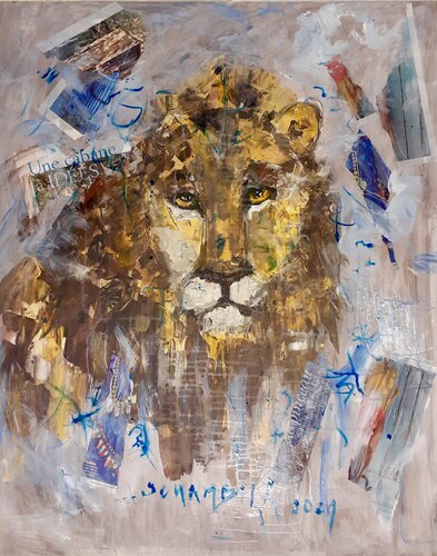 Lion C21 von Sylvie Schambill, Malerei kaufen auf Singulart
