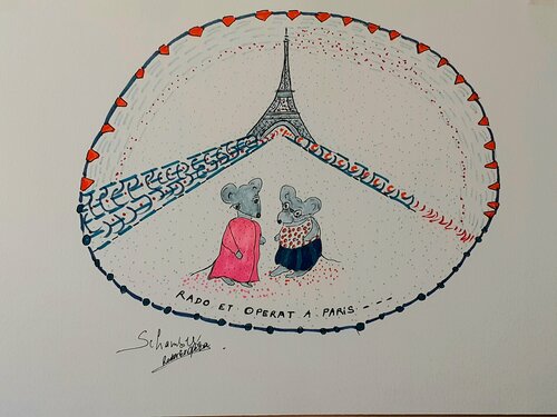 Deux souris à Paris by Sylvie Schambill, 종이 for Sale on Singulart