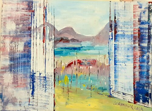 Traverser le paysage von Sylvie Schambill, Malerei kaufen auf Singulart