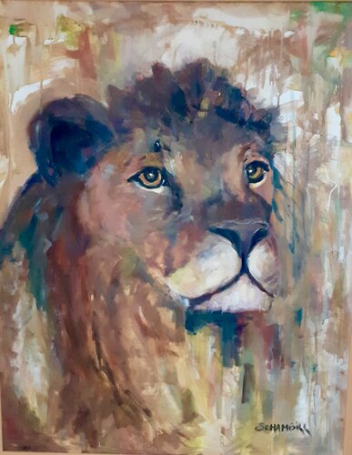 ROI LION von Sylvie Schambill, Malerei kaufen auf Singulart