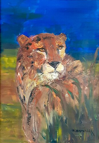 Guépard de Sylvie Schambill, Pintura a la venta en Singulart
