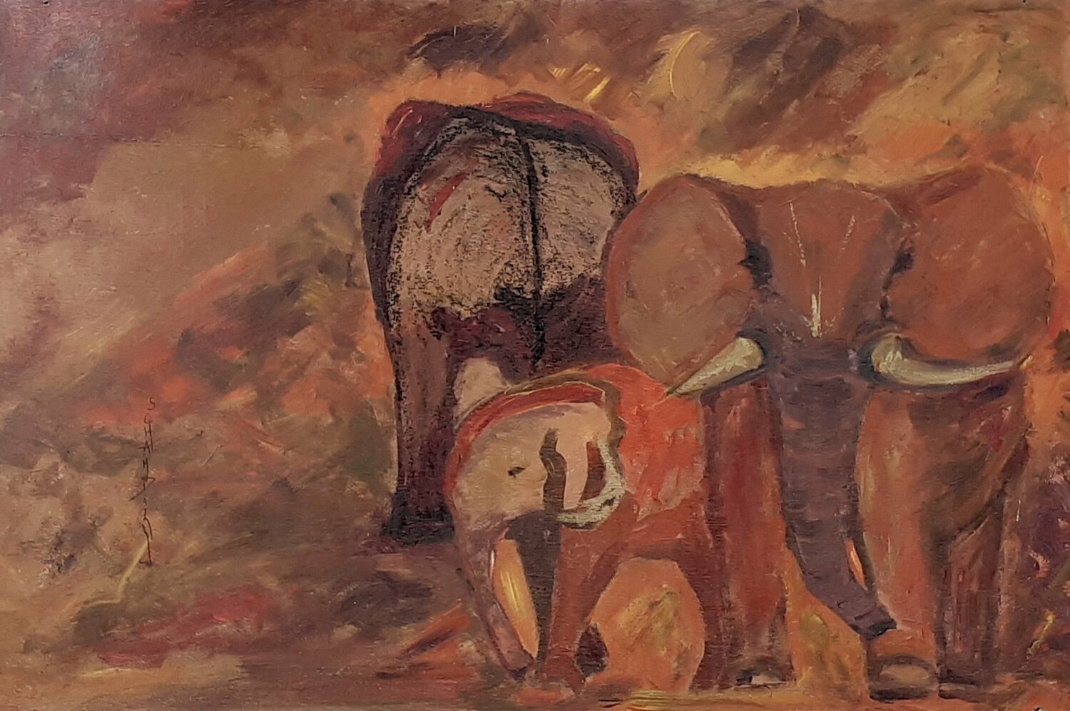 Famille éléphants Sylvie Schambill