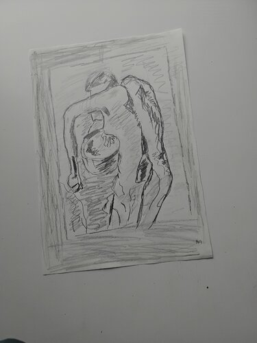 Femme à sa toilette d'après Degas von Alexandre Auerbach, Zeichnungen kaufen auf Singulart