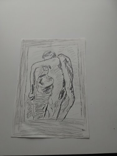 Femme à sa toilette d'après Degas van Alexandre Auerbach, Tekening te koop op Singulart