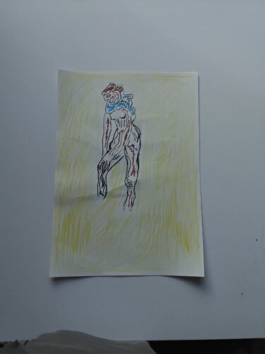 Femme qui tire son bas d'après Toulouse Lautrec van Alexandre Auerbach, Tekening te koop op Singulart