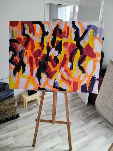 La bonté désarmé le monde van Alexandre Auerbach, Schilderij te koop op Singulart