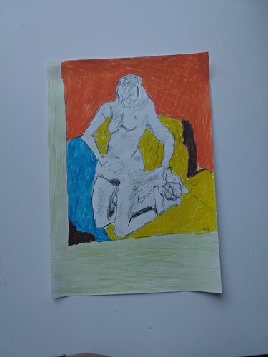 Après le bain van Alexandre Auerbach, Tekening te koop op Singulart
