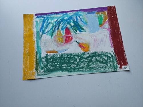 Nature morte avec poires et cafetière d'après Carlo Corra di Alexandre Auerbach, Opera su carta in vendita su Singulart