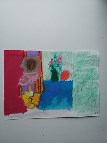 D'après cezanne nature morte colorée by Alexandre Auerbach, 소묘 for Sale on Singulart